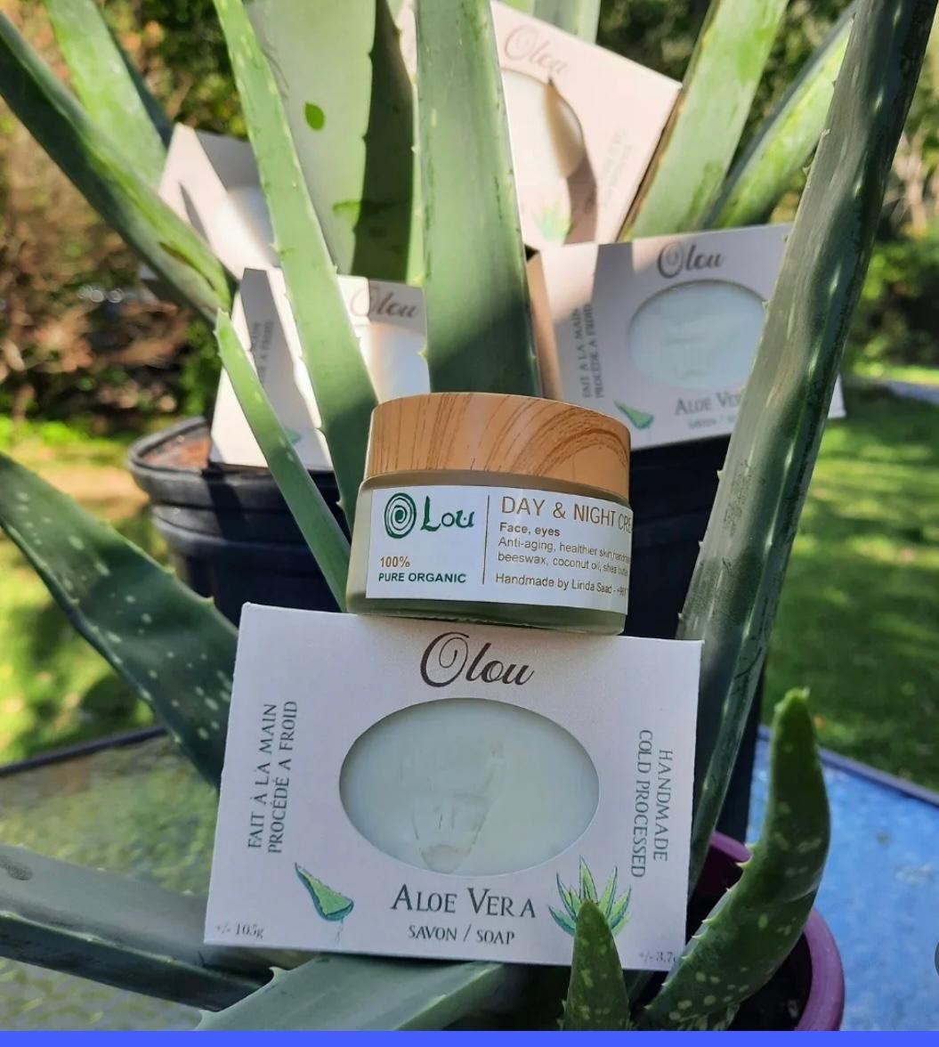 Olou Aloe Vera Soap and Day & Night Cream